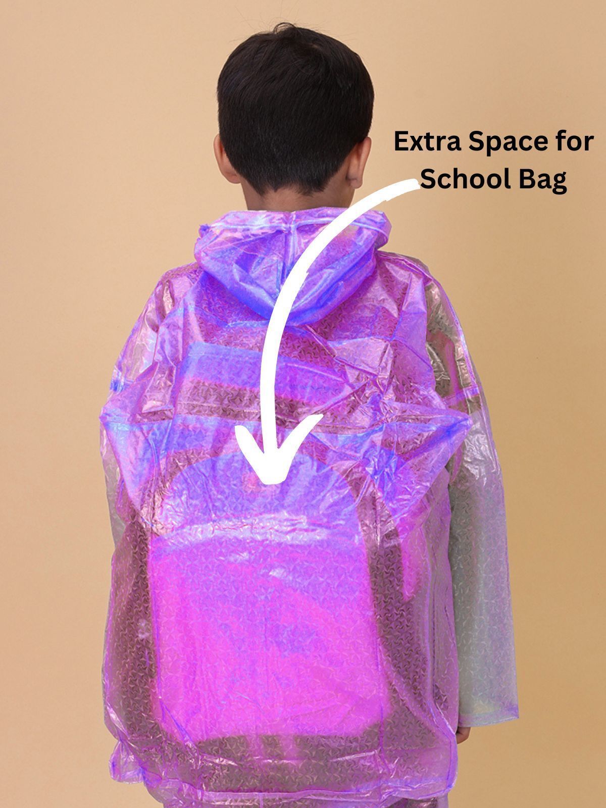 Mars Infiniti Graphic Print Unisex Raincoat set and Pant set, Violet, pack of 1, PVC Plastic Raincoat
