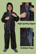 Mars Infiniti Solid Raincoat and Pant Set, Black, Pack of 1, Polyester Raincoat
