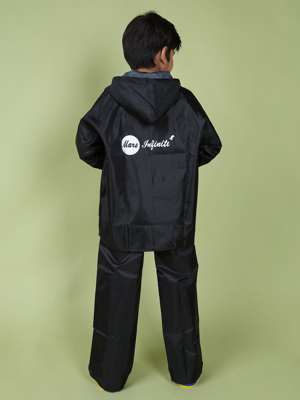 Mars Infiniti Solid Raincoat and Pant Set, Black, Pack of 1, Polyester Raincoat
