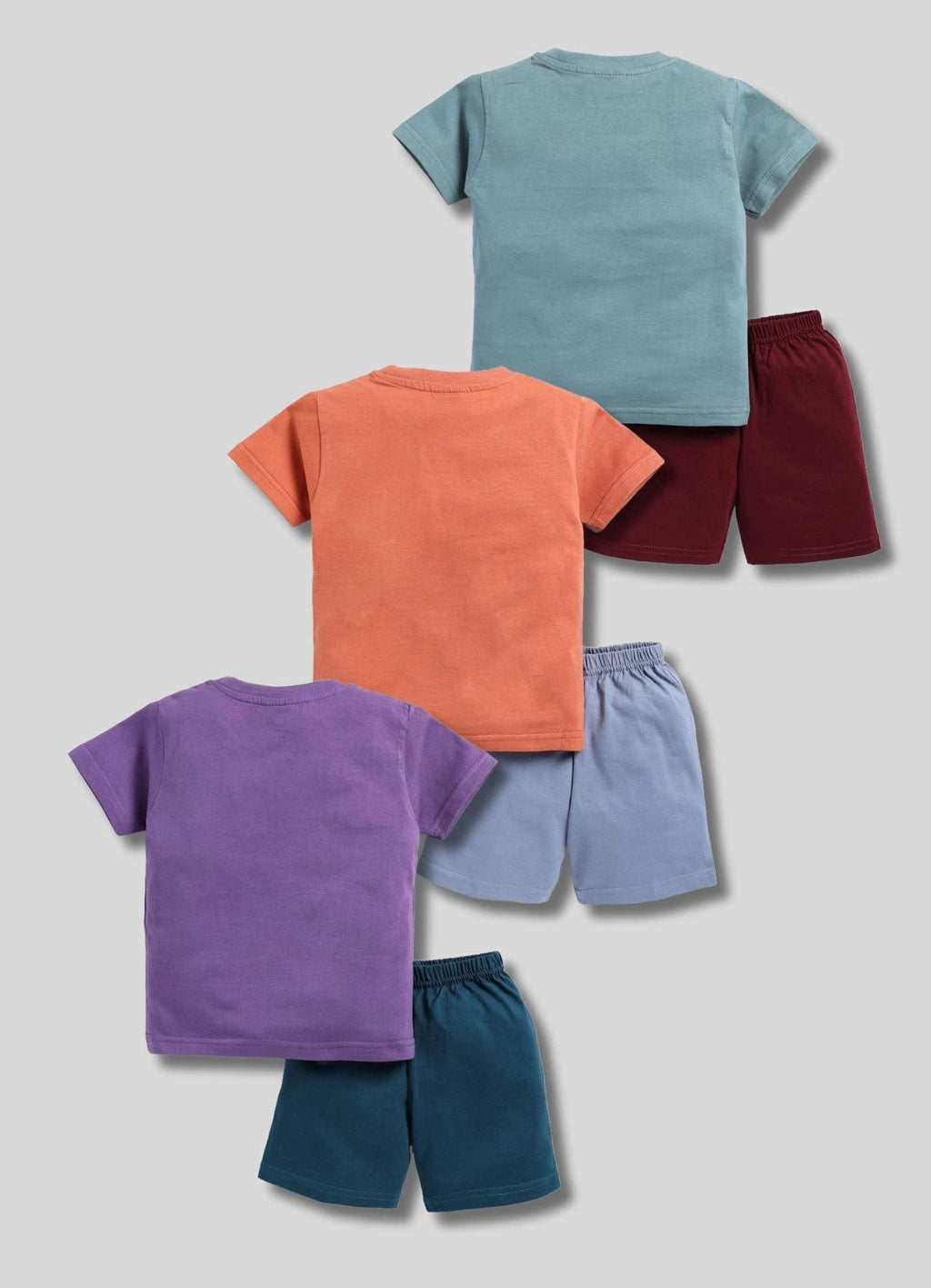 Mars Infiniti Boys Casual T-shirt Shorts (Purple, Green, Orange)