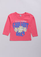 Mars Infiniti Girls Printed Pure Cotton Regular T Shirt (Multicolor, Pack of 4)