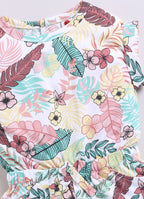 Mars Infiniti Floral Print Baby Girls Jumpsuit