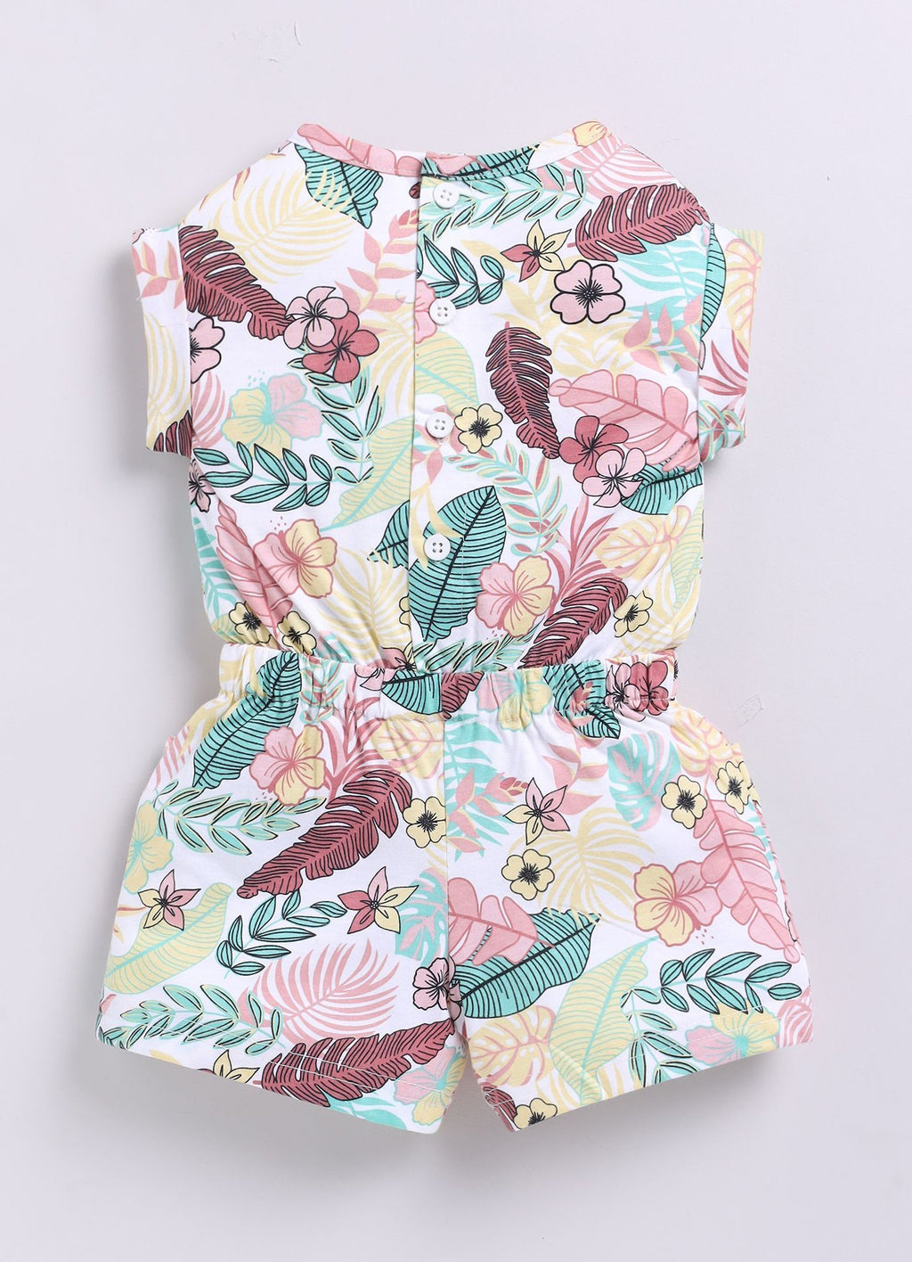 Mars Infiniti Floral Print Baby Girls Jumpsuit