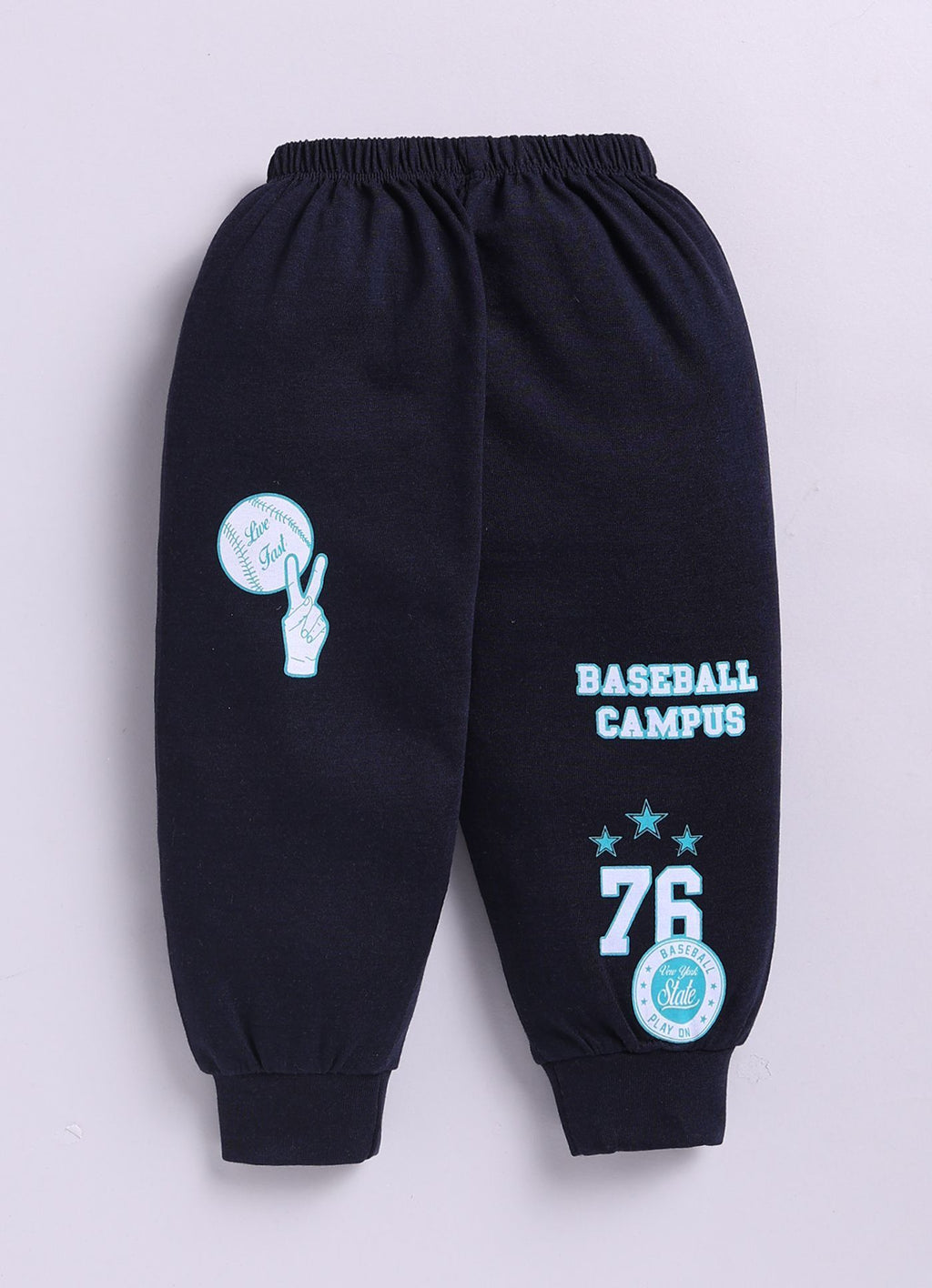 Mars Infiniti Boys Casual T-shirt Track Pants (Aqua Blue, Navy Blue)