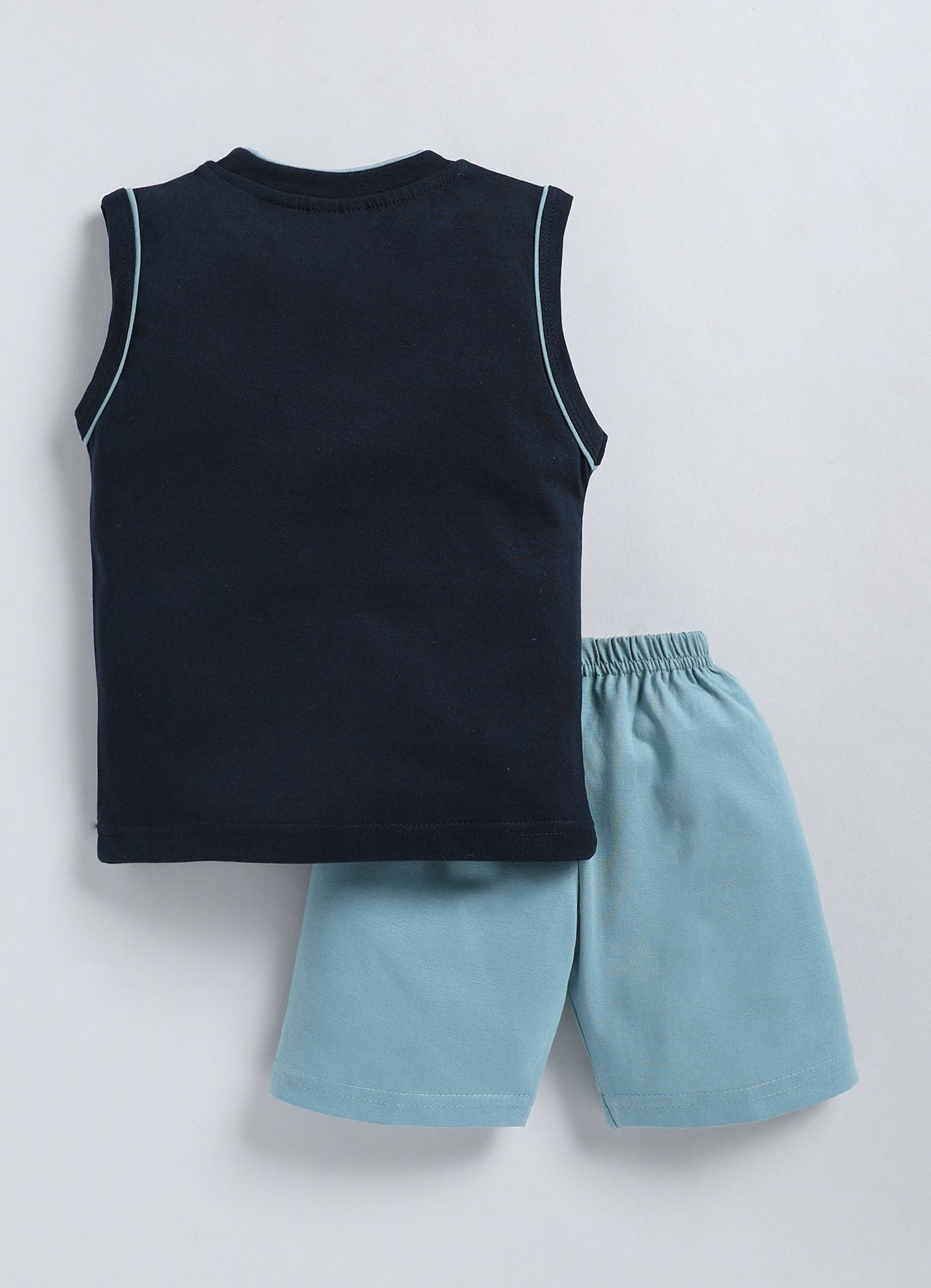 Mars Infiniti Boys & Girls Casual T-shirt Shorts (Navy Blue, light Blue)