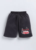 Mars Infiniti Boys & Girls Casual T-shirt Shorts (Off White, Black)