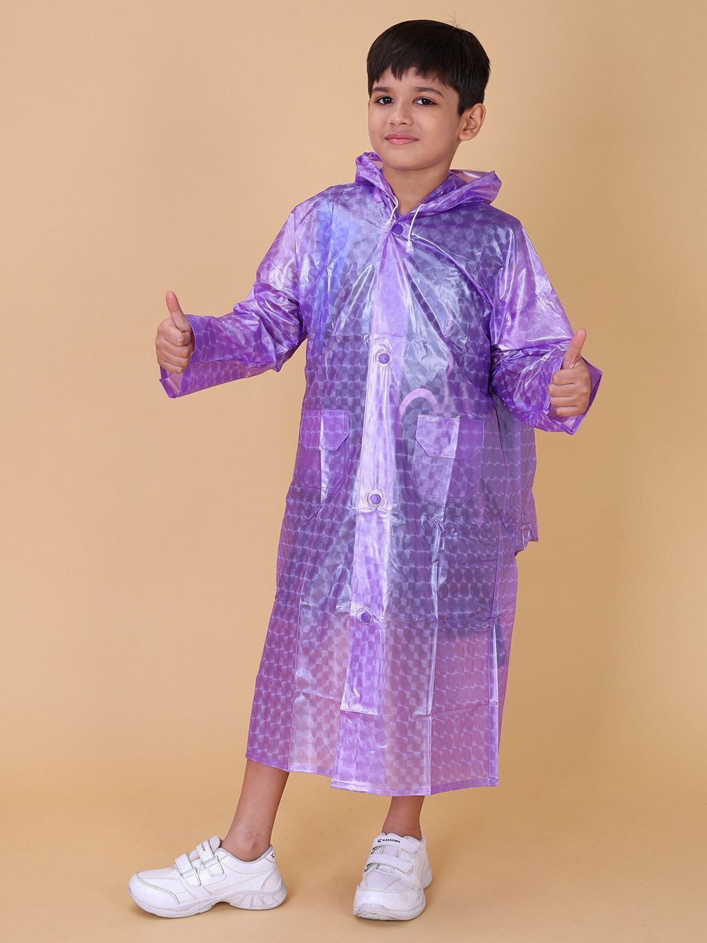 Mars Infiniti Graphic Print Boys and girls Raincoat Violet , Pack of 1, PVC Plastic Raincoat