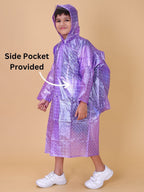 Mars Infiniti Graphic Print Boys and girls Raincoat Violet , Pack of 1, PVC Plastic Raincoat
