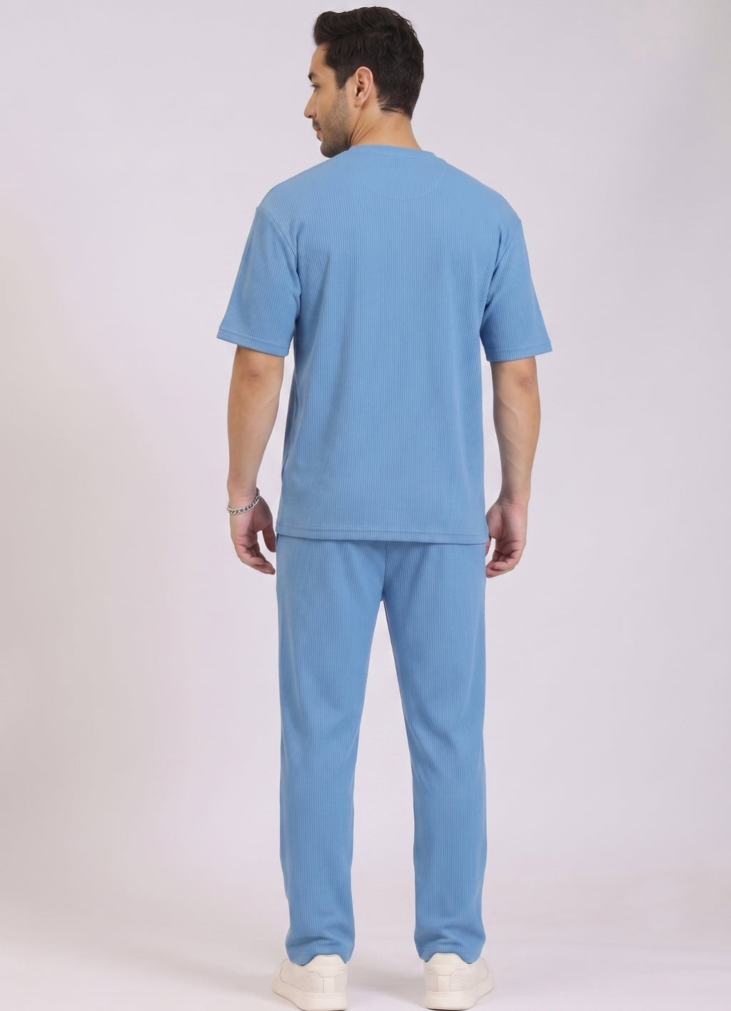 Mars Infiniti Pure Cotton Night Suit Set For Mens' (Airforce Blue)