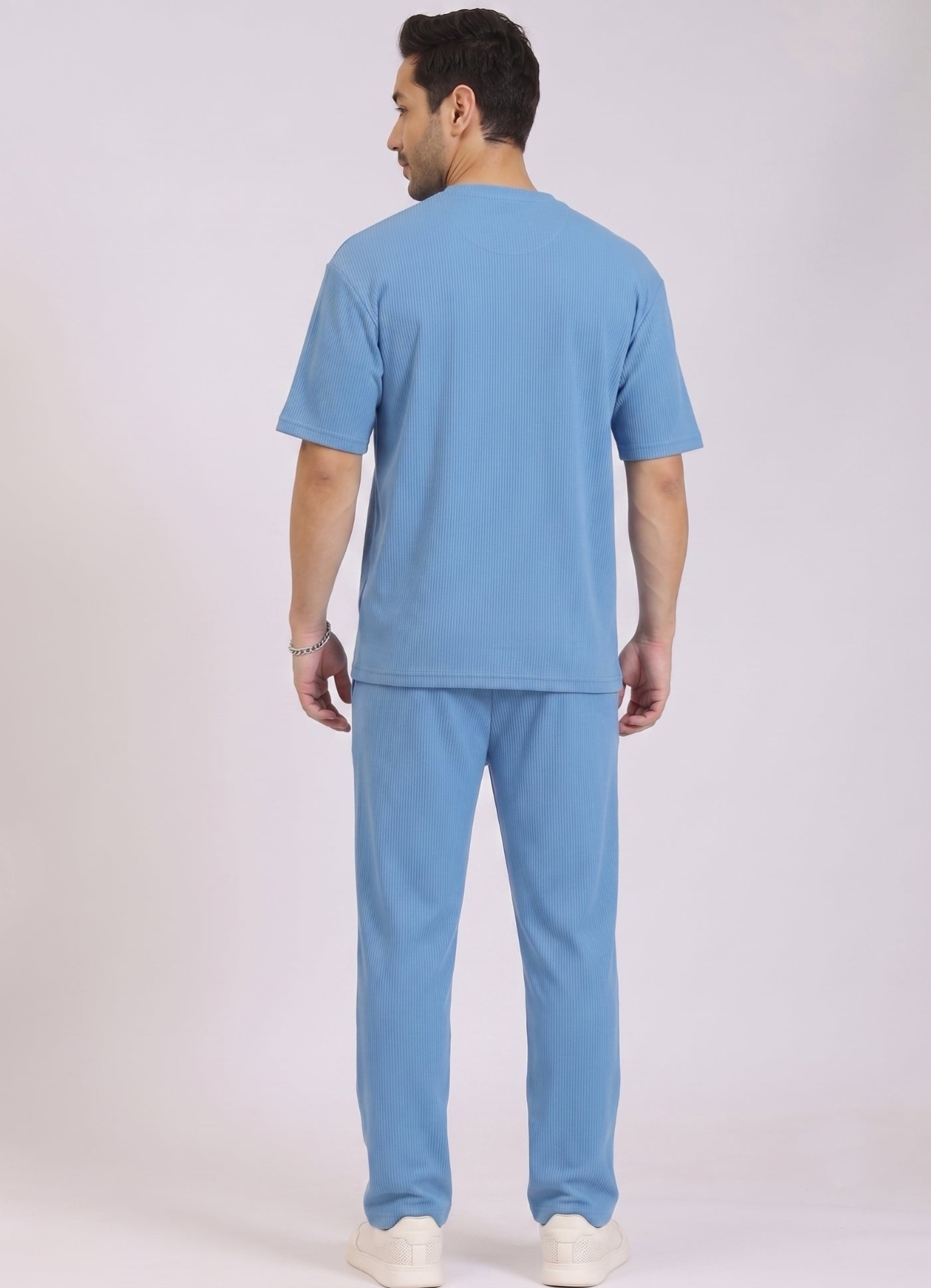 Mars Infiniti Pure Cotton Night Suit Set For Mens' (Airforce Blue)