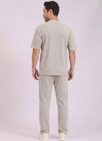 Mars Infiniti Pure Cotton Night Suit Set For Mens' (Beige)