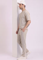 Mars Infiniti Pure Cotton Night Suit Set For Mens' (Beige)