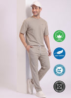 Mars Infiniti Pure Cotton Night Suit Set For Mens' (Beige)