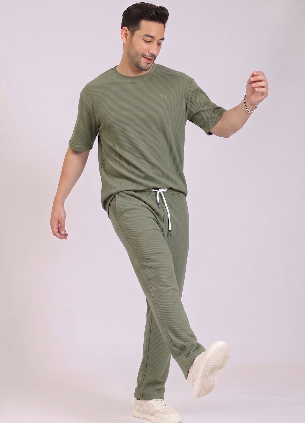 Mars Infiniti Pure Cotton Night Suit Set For Mens' (Bottle Green)