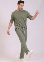 Mars Infiniti Pure Cotton Night Suit Set For Mens' (Bottle Green)