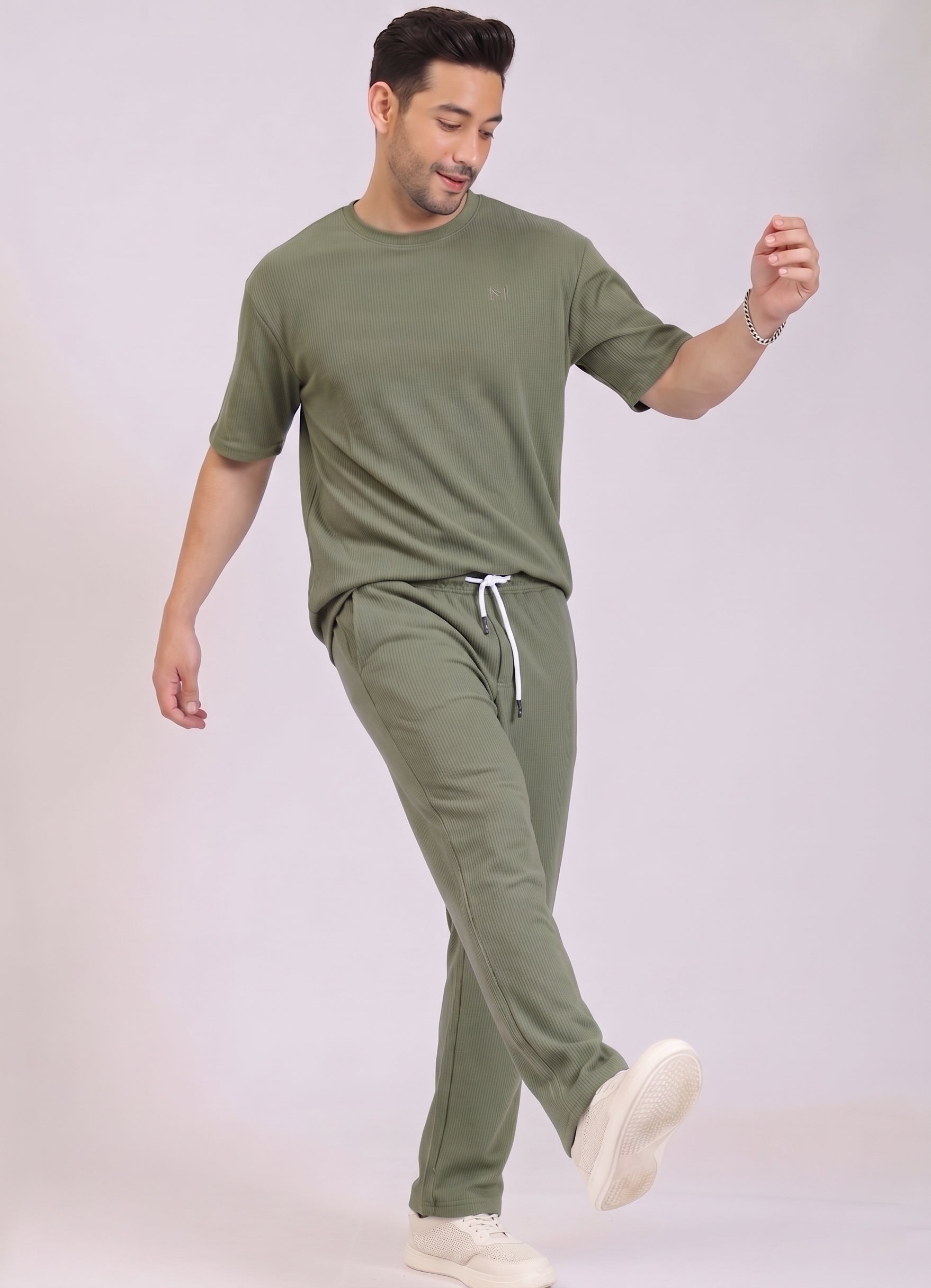 Mars Infiniti Pure Cotton Night Suit Set For Mens' (Bottle Green)