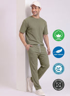 Mars Infiniti Pure Cotton Night Suit Set For Mens' (Bottle Green)