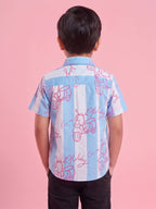 Mars Infiniti Boys All Over Printed Spread Collar Half Sleeves Shirt (Combo Set Pack of 4)
