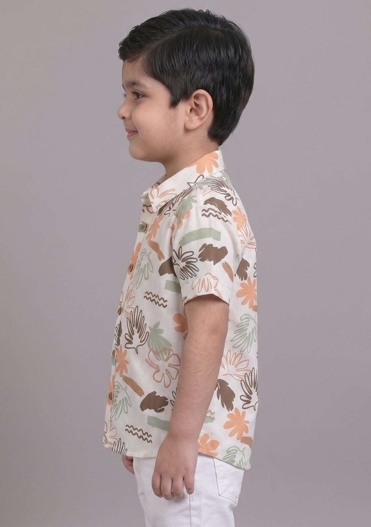 Mars Infiniti Boys All Over Printed Spread Collar Half Sleeves Shirt (Combo Set Pack of 2)