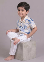 Mars Infiniti Boys All Over Printed Spread Collar Half Sleeves Shirt (Combo Set Pack of 2)