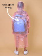 Mars Infiniti PVC Plastic Solid Color Girls Raincoat (Pink)