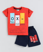 Mars Infiniti Boys Casual T-shirt Shorts (Blue_Rust)