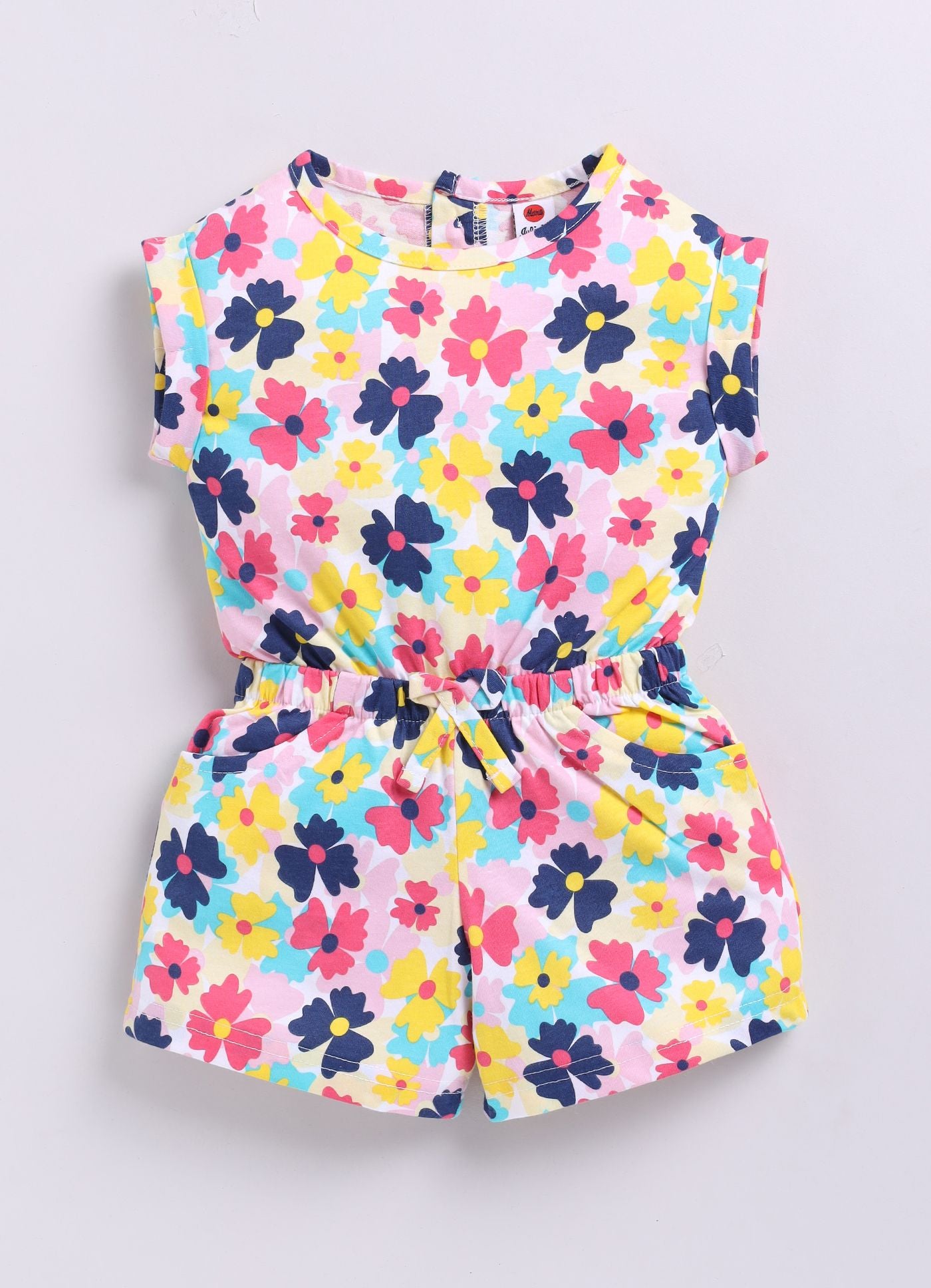 Mars Infiniti Floral Print Baby Girls Jumpsuit