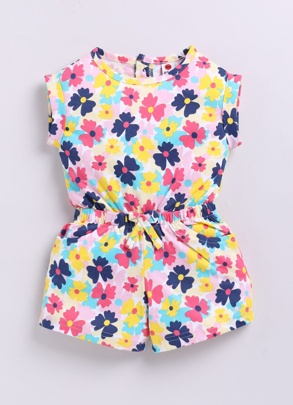 Mars Infiniti Floral Print Baby Girls Jumpsuit