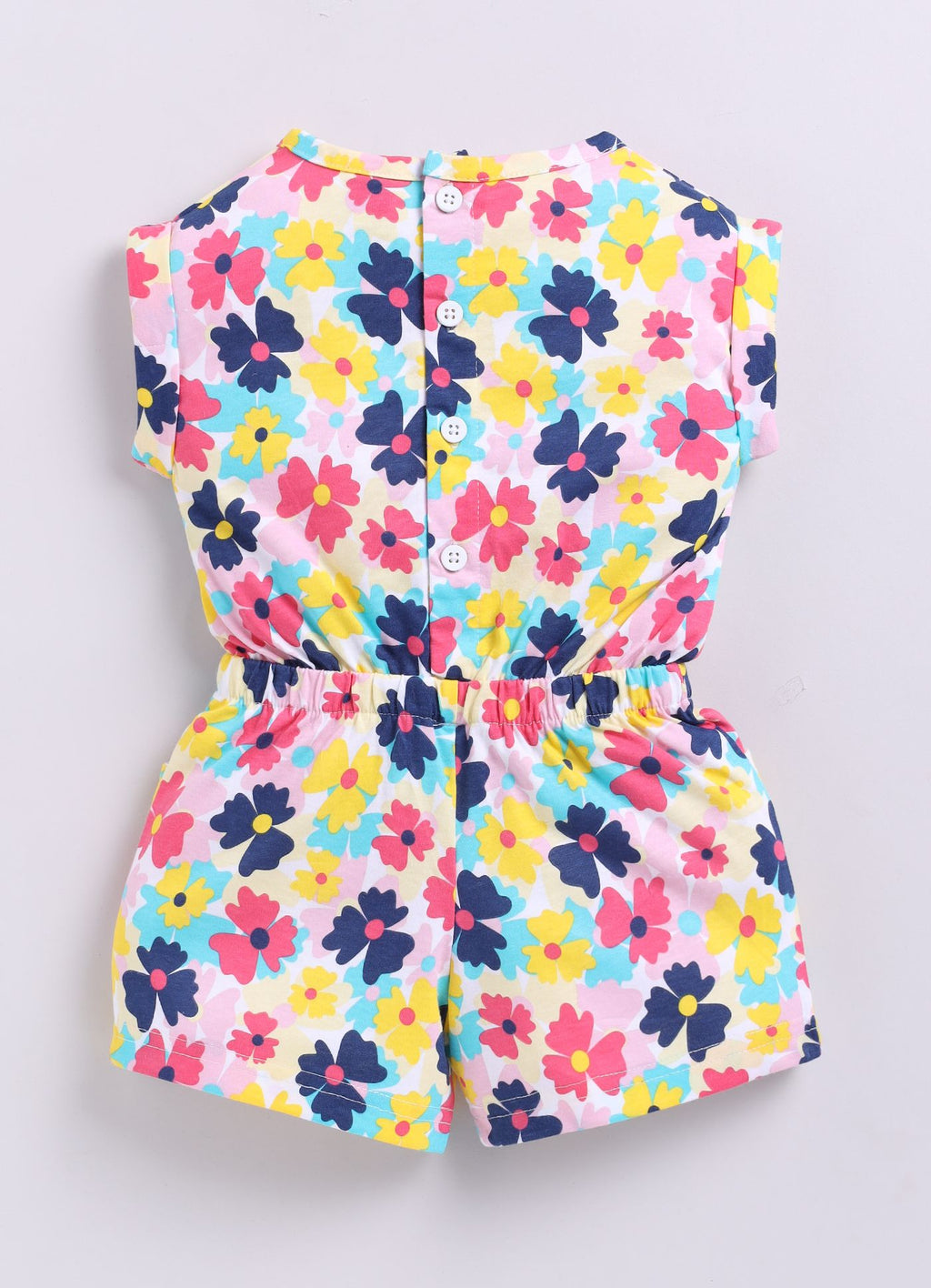 Mars Infiniti Floral Print Baby Girls Jumpsuit