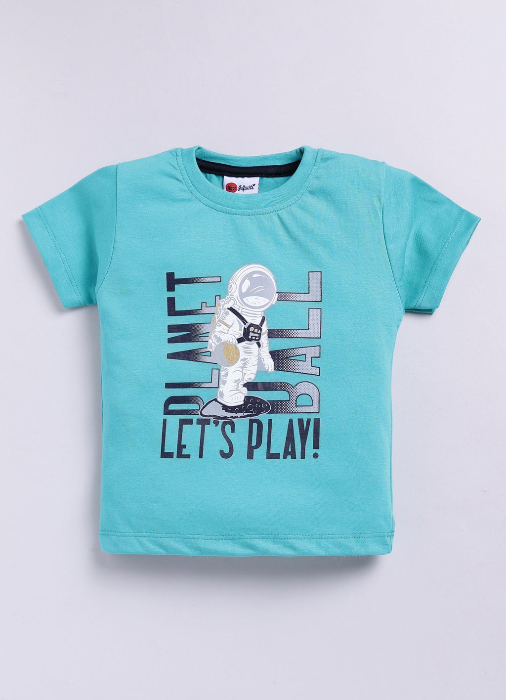 Mars Infiniti Boys Casual T-shirt Pant (Aqua Blue, Navy Blue)