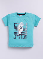 Mars Infiniti Boys Casual T-shirt Pant (Aqua Blue, Navy Blue)