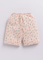 Mars Infiniti Boys & Girls Casual T-shirt Shorts (Green, Beige)