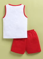 Mars Infiniti Baby Boys & Baby Girls Casual T-shirt Shorts (Red, White)