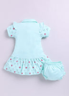 Mars Infiniti Pure Cotton Sleeveless Frock and Panty Set| Coordinated Outfit| Infant Dress|Collared Frock| Pack of 3