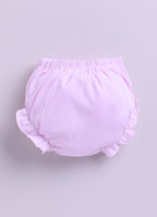Mars Infiniti Pure Cotton Sleeveless Frock and Panty Set| Coordinated Outfit| Infant Dress|Collared Frock|Purple