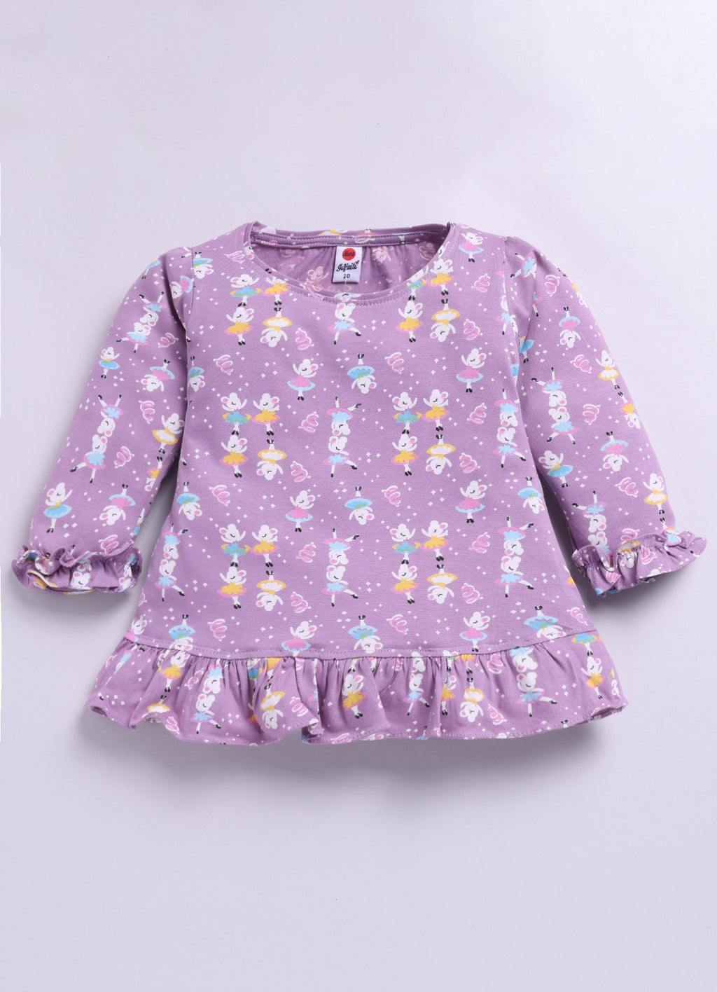 Mars Infiniti Baby Girls Casual Top Pyjama (Purple)