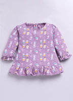 Mars Infiniti Baby Girls Casual Top Pyjama (Purple)