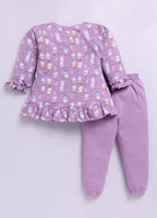 Mars Infiniti Baby Girls Casual Top Pyjama (Purple)