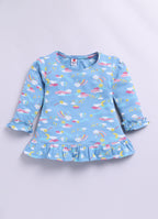 Mars Infiniti Baby Girls Casual Top Pyjama (Light Blue)
