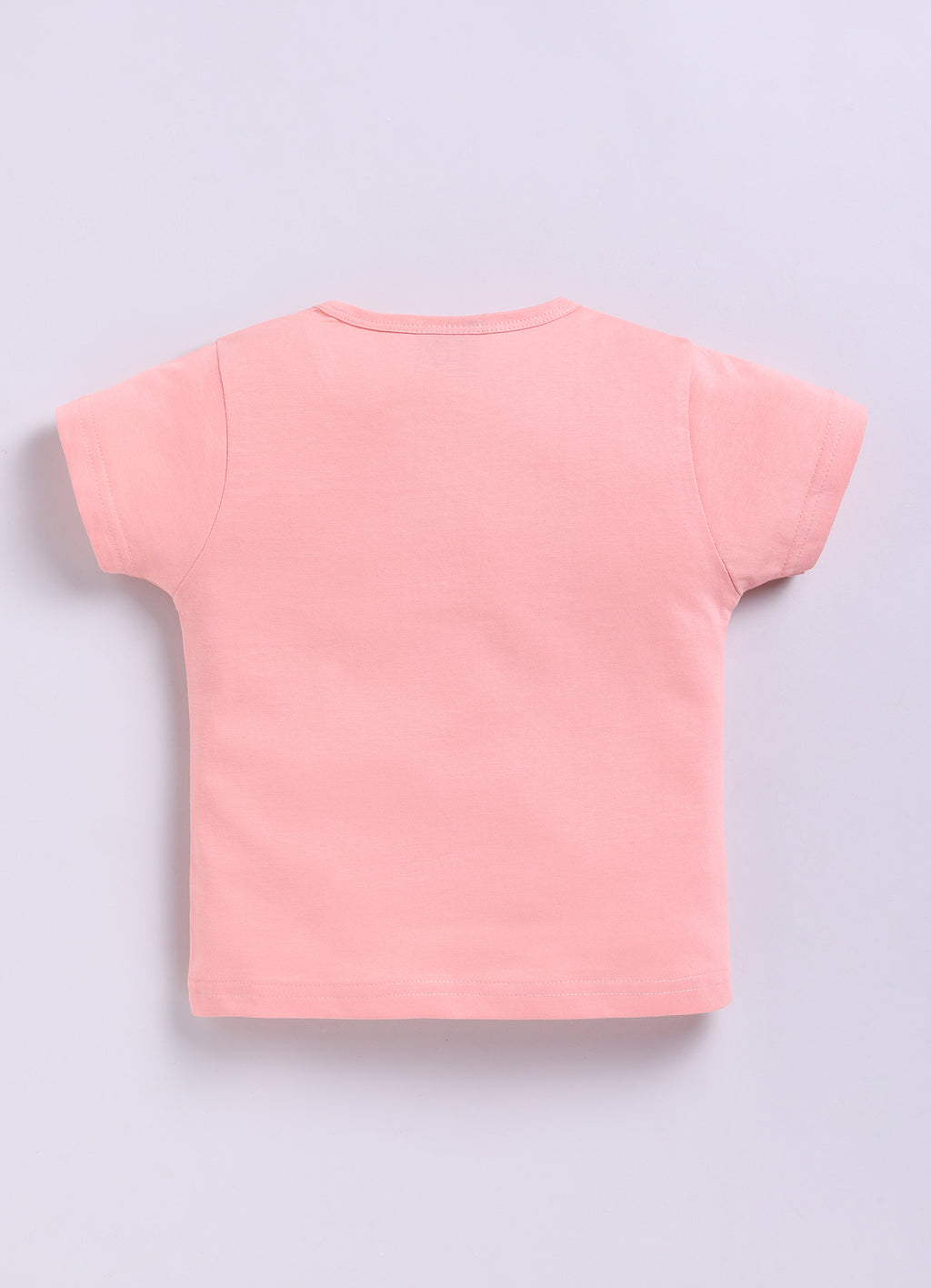 Mars Infiniti Pure Cotton Tshirts for Girls Kids | Summer Tops for Babygirls |Playful Printed tees | Halfsleeve Tshirts| Colorful Playful Printed Tops| Peach