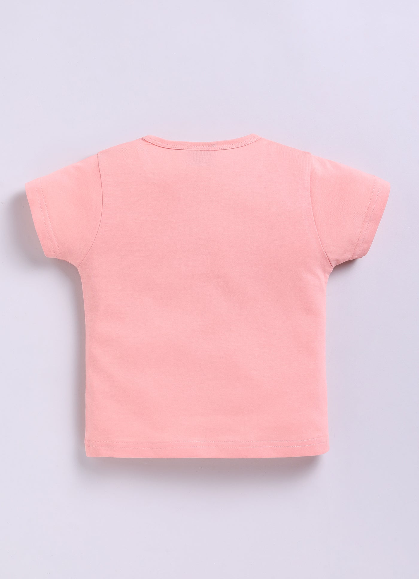 Mars Infiniti Pure Cotton Tshirts for Girls Kids | Summer Tops for Babygirls |Playful Printed tees | Halfsleeve Tshirts| Colorful Playful Printed Tops| Peach