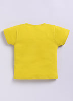 Mars Infiniti Pure Cotton Tshirts for Girls Kids | Summer Tops for Babygirls |Playful Printed tees | Halfsleeve Tshirts| Colorful Playful Printed Tops| Yellow