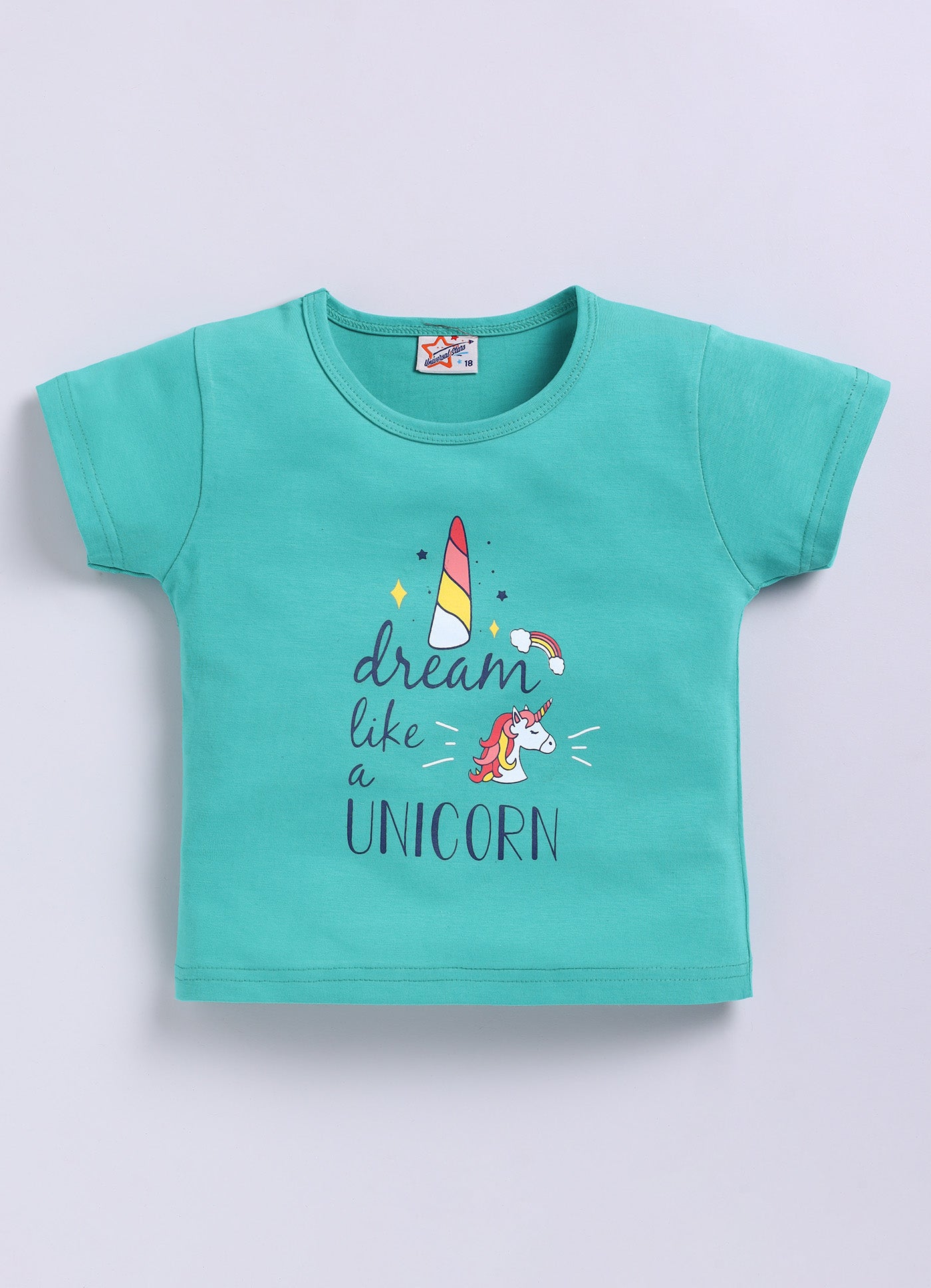 Mars Infiniti Pure Cotton Tshirts for Girls Kids | Summer Tops for Babygirls | Lightweight and Breathable| Playful Printed tees | Halfsleeve Tshirts| Colorful Playful Printed Tops