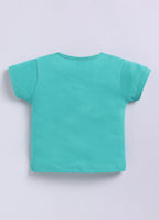 Mars Infiniti Pure Cotton Tshirts for Girls Kids | Summer Tops for Babygirls |Playful Printed tees | Halfsleeve Tshirts| Colorful Playful Printed Tops| Green