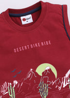 Mars Infiniti Boys Printed Pure Cotton Regular T Shirt - Pack of 3