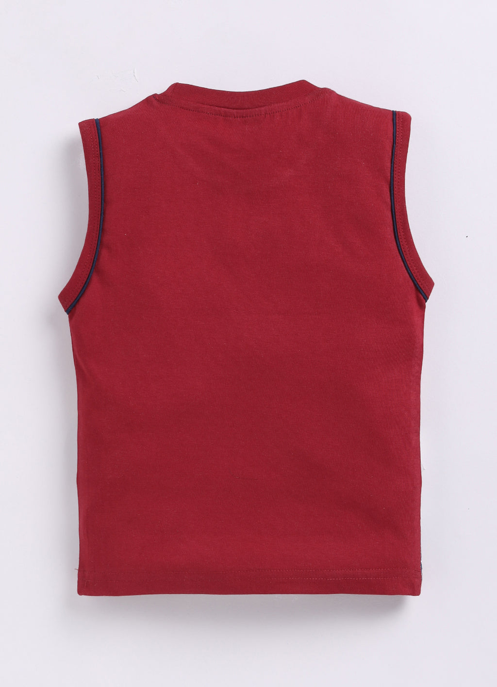 Mars Infiniti Pure Cotton Half Sleeveless T Shirt - Maroon