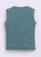 Mars Infiniti Pure Cotton Half Sleeveless T Shirt - Green