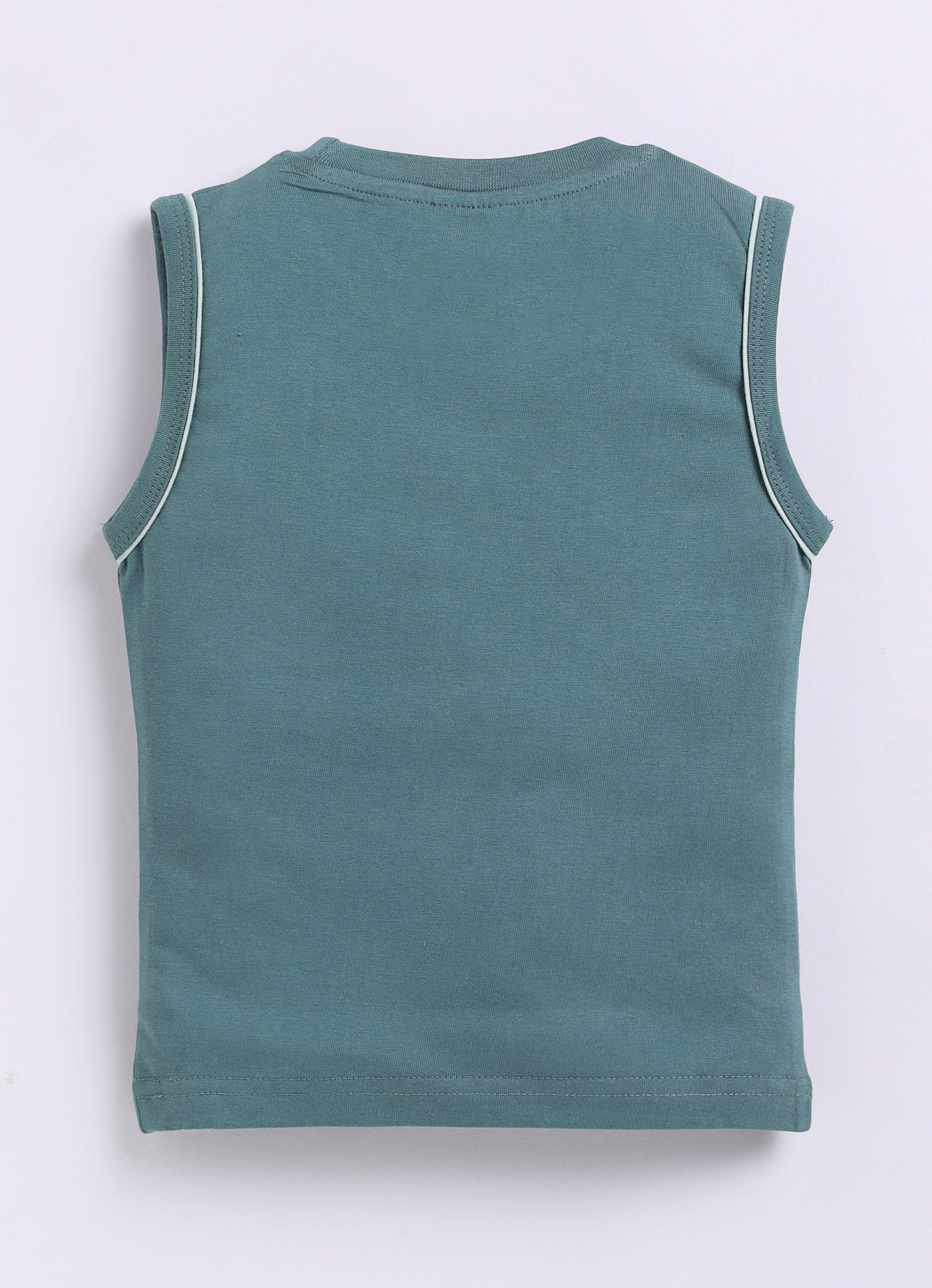Mars Infiniti Pure Cotton Half Sleeveless T Shirt - Green