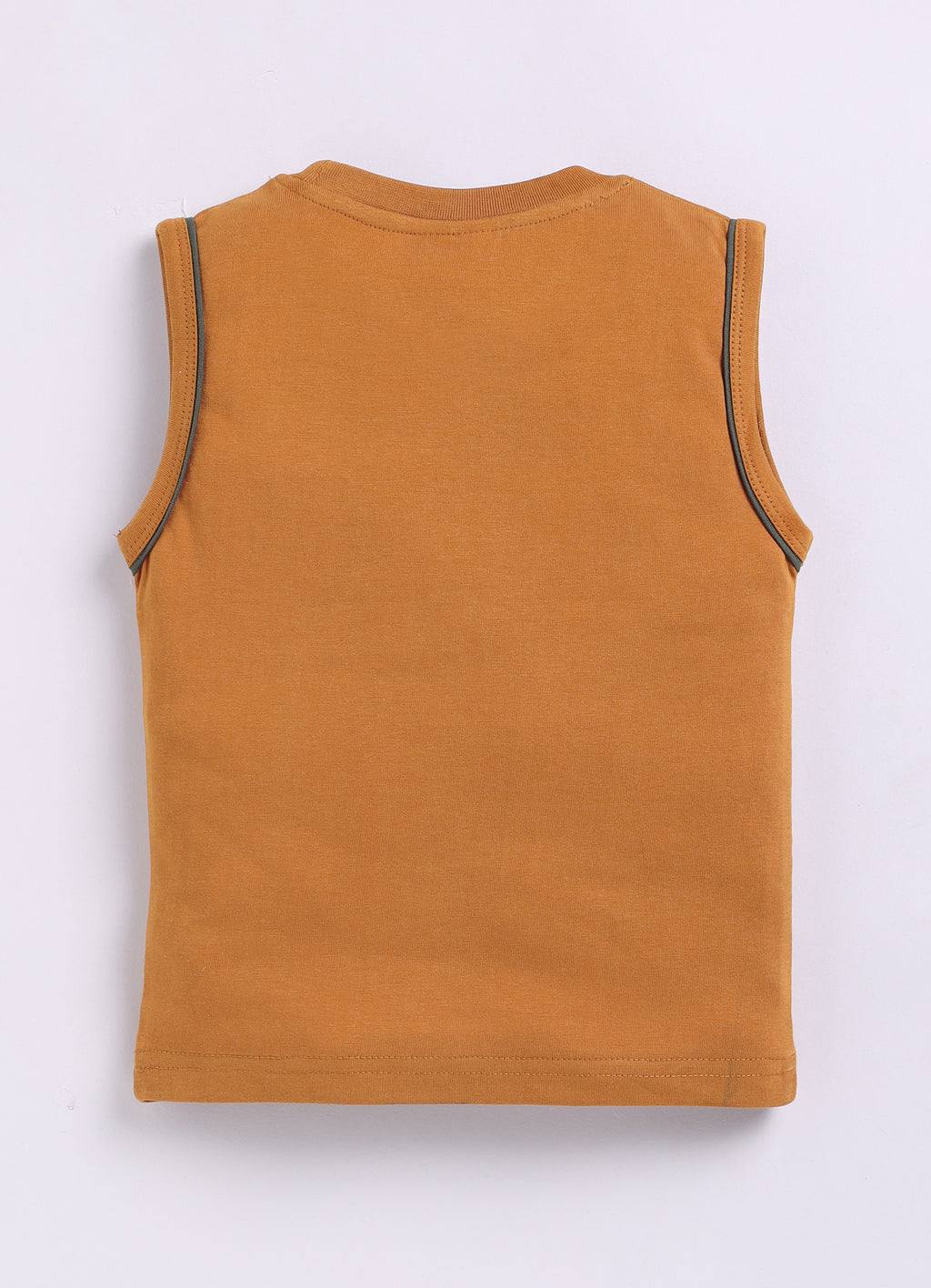 Mars Infiniti Pure Cotton Sleeveless T Shirt - Brown