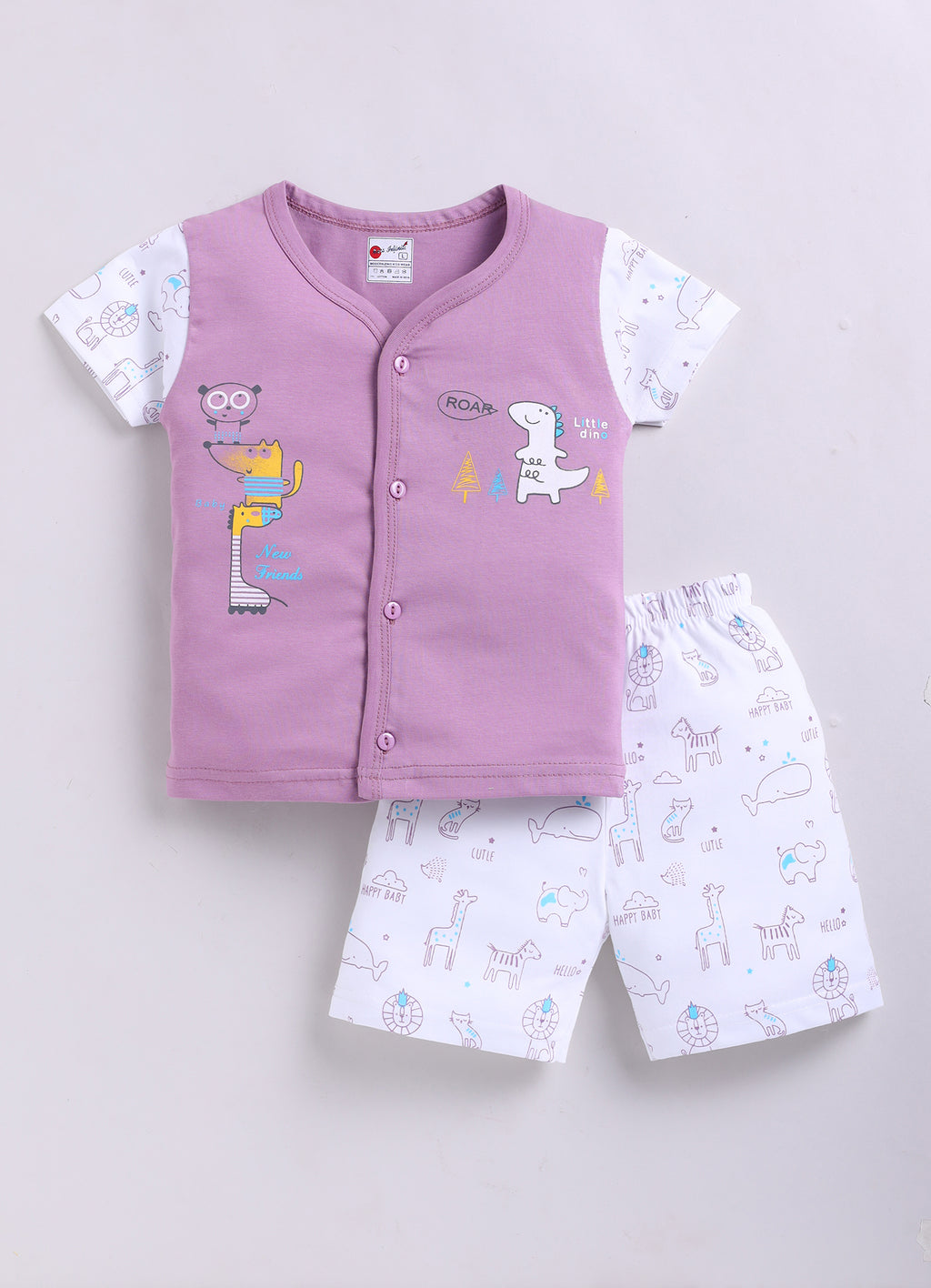 Mars Infiniti Baby Boys & Baby Girls Casual T-shirt Shorts (wine, white)